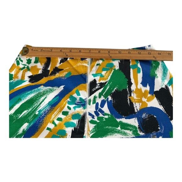 Kobi Halperin Skirt Womens Size Small Lined Colorful Print Blue Yellow - Picture 7 of 11
